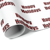 karierter Happy Holidays in Rot und Schwarz Geschenkpapier (Rolleneckpunkt)