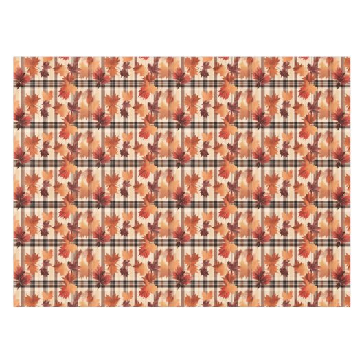 Karierter Herbstrückgang Tischdecke (Vorderseite (Horizontal))