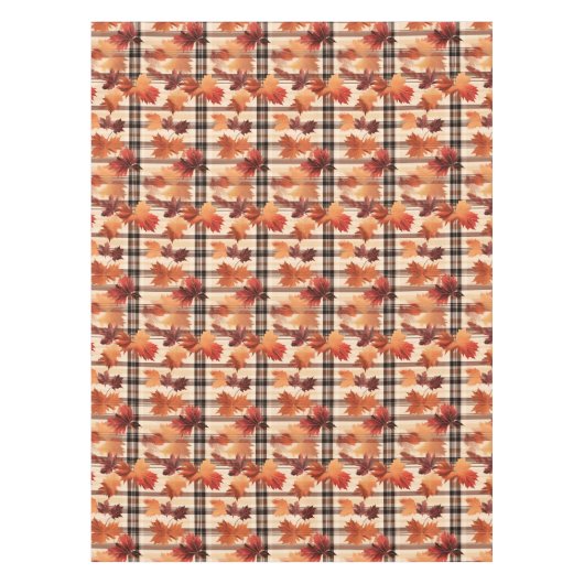 Karierter Herbstrückgang Tischdecke (Vorderseite)