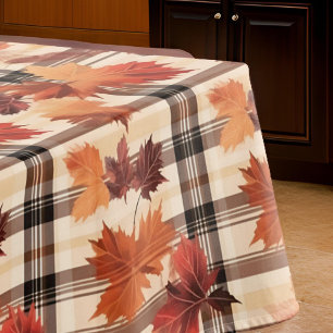 Karierter Herbstrückgang Tischdecke