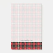 Karierter Hintergrund Post-it Klebezettel (Vorderseite)