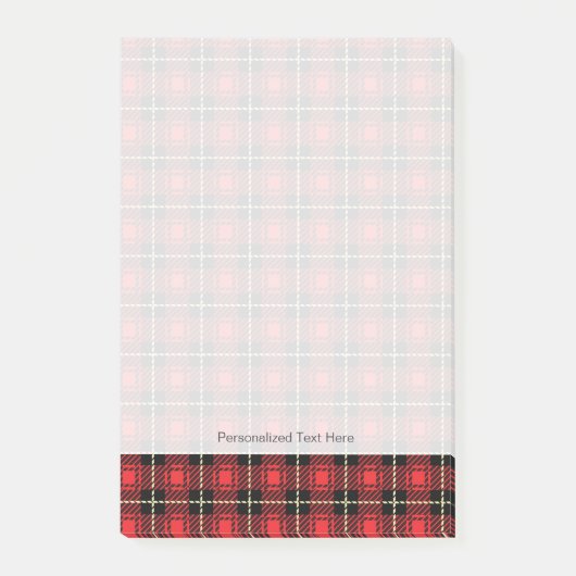 Karierter Hintergrund Post-it Klebezettel (Vorderseite)