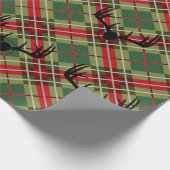 Karierter Hirschantler Geschenkpapier (Ecke)