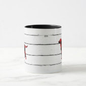 Karierter Hund Labrador Rustic Shiplap Tasse (Zentrum)