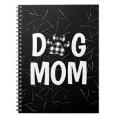 Karierter Hundepawprint mit Hundehaar Notizblock (Vorderseite)