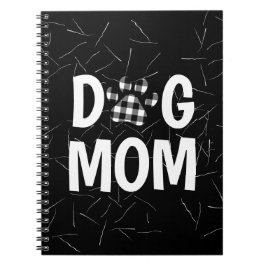 Karierter Hundepawprint mit Hundehaar Notizblock