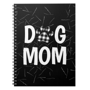 Karierter Hundepawprint mit Hundehaar Notizblock