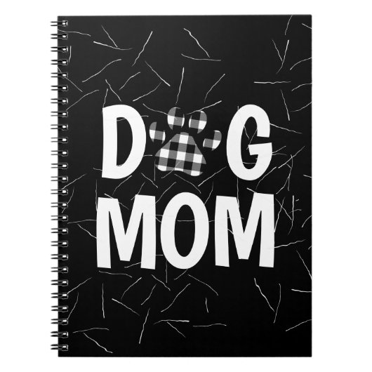 Karierter Hundepawprint mit Hundehaar Notizblock (Vorderseite)