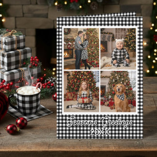 Karierter Individuelle Name und Text in Schwarz un Karte