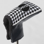 Karierter, individueller Putter-Deckel für schwarz Golf Headcover (3/4 Vorderseite)