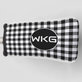 Karierter, individueller Putter-Deckel für schwarz Golf Headcover