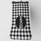 Karierter, individueller Putter-Deckel für schwarz Golf Headcover (Rotieren 90)