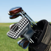 Karierter, individueller Putter-Deckel für schwarz Golf Headcover (In Situ)