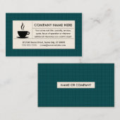 karierter Kaffee Visitenkarte (Vorne/Hinten)