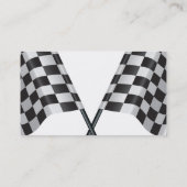 karierter, karierter Motor, der Flagge läuft Visitenkarte (Rückseite)