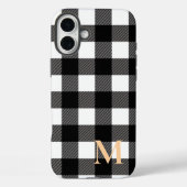 Karierter Karo Black and White Buffalo Case-Mate iPhone Hülle (Rückseite)