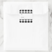 Karierter Karo "Black and White Buffalo" Quadratischer Aufkleber (Tasche)