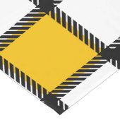 Karierter Karo in Schwarz und Gelb Großer Tischläufer (Ecke)