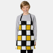 Karierter Karo in Schwarz und Gelb Schürze (Getragen)