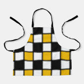 Karierter Karo in Schwarz und Gelb Schürze (Vorderseite)