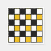 Karierter Karo in Schwarz und Gelb Serviette (Vorderseite)
