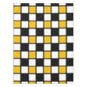 Karierter Karo in Schwarz und Gelb Tischdecke (Vorderseite)