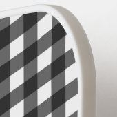 Karierter Karo mit weißem Buffalo Print Custom Te Pickleball Schläger (Linke Seite)