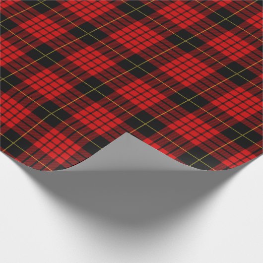 Karierter Karo Tartan Geschenkpapier (Ecke)