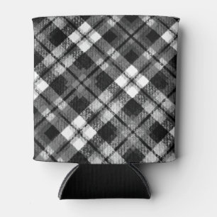 Karierter Karo Tartan Schwarz-weißer Bauernhof Mod Dosenkühler
