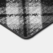 Karierter Karo Tartan Schwarz-weißer Bauernhof Mod Schreibtischunterlage (Ecke)