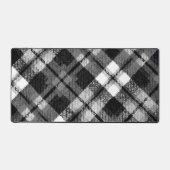 Karierter Karo Tartan Schwarz-weißer Bauernhof Mod Schreibtischunterlage (Vorderseite)