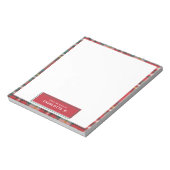 Karierter klassischer, farbiger Personalisierter N Notizblock (Rotiert)