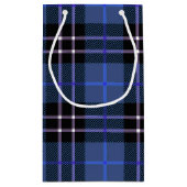 Karierter kleiner Geschenkbeutel mit blauem und sc Kleine Geschenktüte (Rückseite)