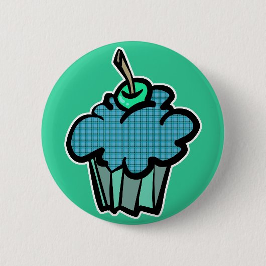 karierter Kuchen Button (Vorderseite)