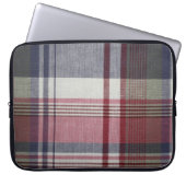 Karierter Laptop-Sieb Laptopschutzhülle (Vorderseite)