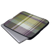 Karierter Laptop-Sieb Laptopschutzhülle (Vorne Knopf)