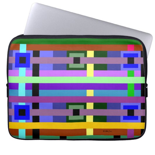 Karierter Laptop-Sieb Laptopschutzhülle (Vorderseite)