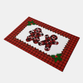 Karierter Lebkuchen Fußmatte (Schrägansicht)