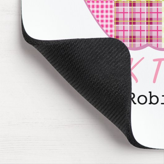 Karierter Lehrer Apples Pre-K Mousepad (Ecke)