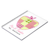 Karierter Lehrer Apples Pre-K Notizblock (Linke Seite)