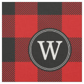 Karierter Lumberjack 1IR Monogramm Stoff (Nahaufnahme)