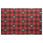 Karierter Lumberjack 1IR Monogramm Stoff (Fat Quarter (45,7 x 55,9 cm))