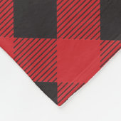 Karierter Lumberjack-Bärenmonogramm Fleecedecke (Ecke)