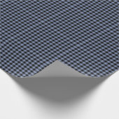 Karierter Lumberjack in Blau und Schwarz Buffalo Geschenkpapier (Ecke)