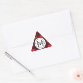 Karierter Lumberjack Name Monogram Dreieckiger Aufkleber (Umschlag)