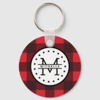 Karierter Lumberjack Name Monogram