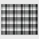 Karierter moderner Weißer Tartan Geschenkpapier (Flach)