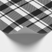 Karierter moderner Weißer Tartan Geschenkpapier (Ecke)