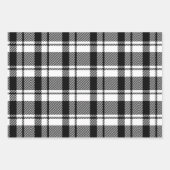 Karierter moderner Weißer Tartan Geschenkpapier Set (Vorderseite)