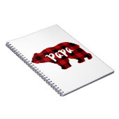 Karierter Mohnbärengeschenk für den Vater in Schwa Notizblock (Rechte Seite)